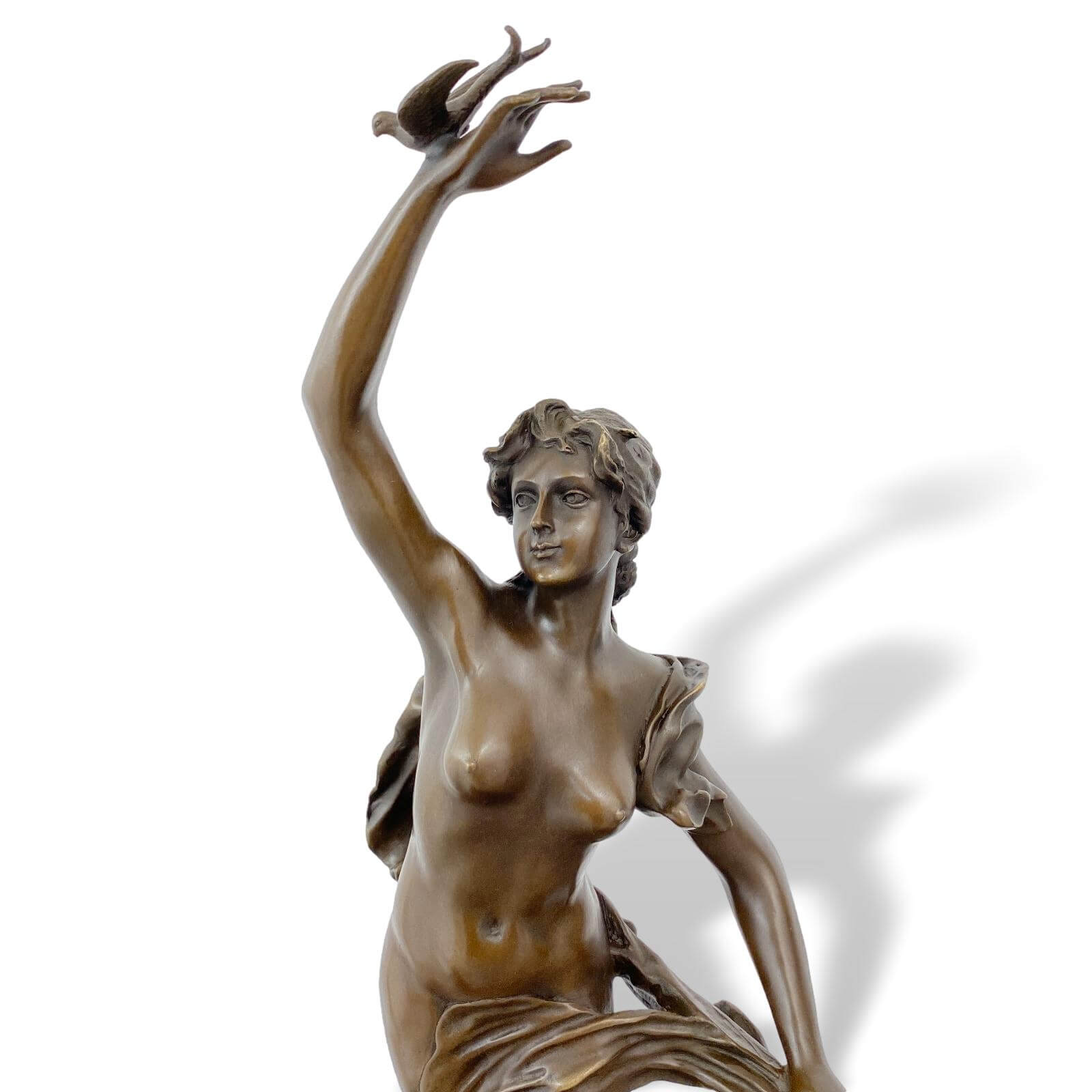 Bronzeskulptur Antik-Stil Bronze Akt Figur - 72cm nach Moreau Kopie Replik