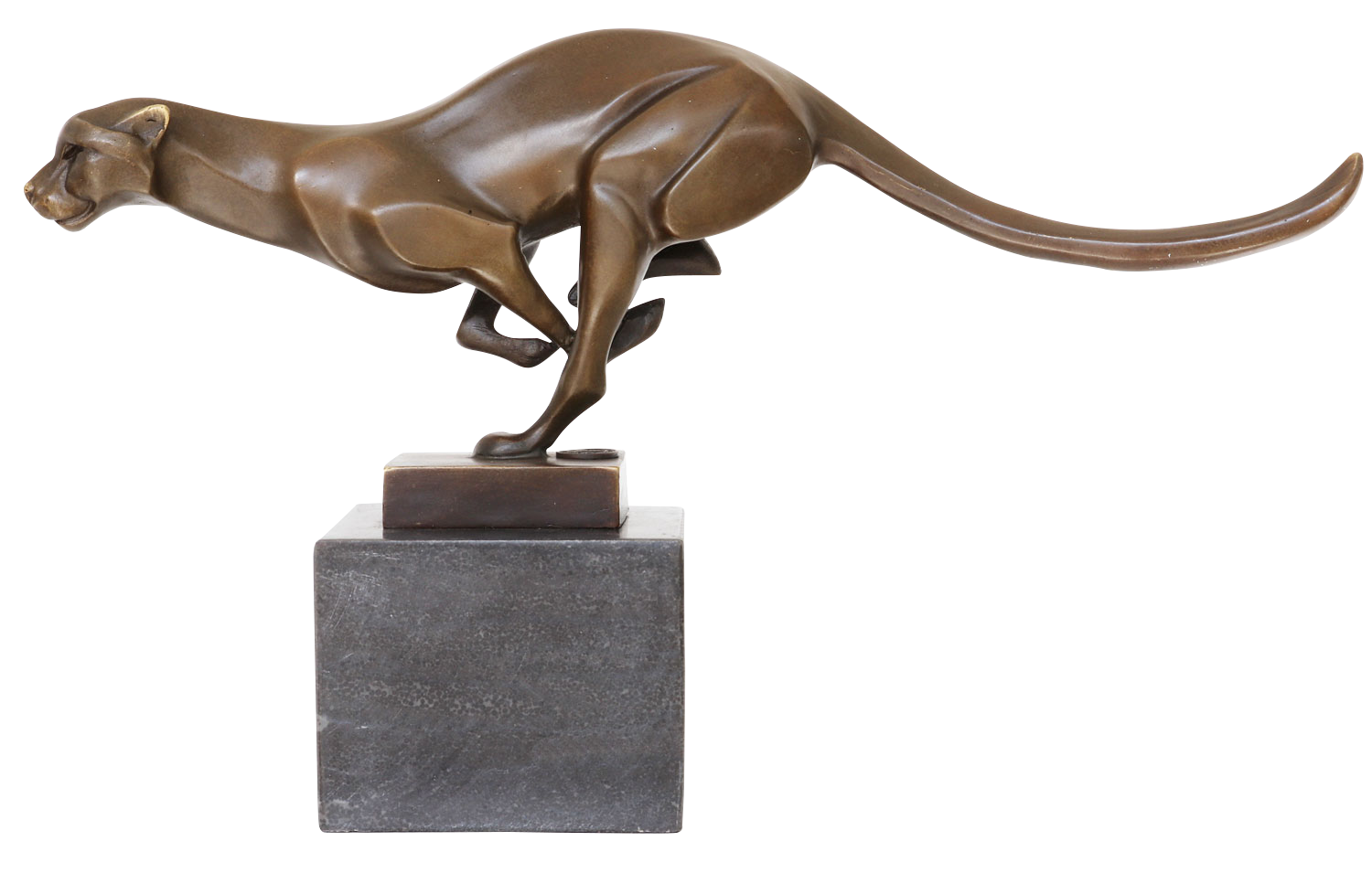 Bronzeskulptur Puma Raubkatze Bronze Figur Statue im Antik-Stil 31cm